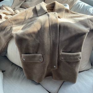 Free People leather and sherpa coat